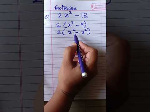 factorise 2x²-18 | factorisation #factorization #shorts #feedshorts