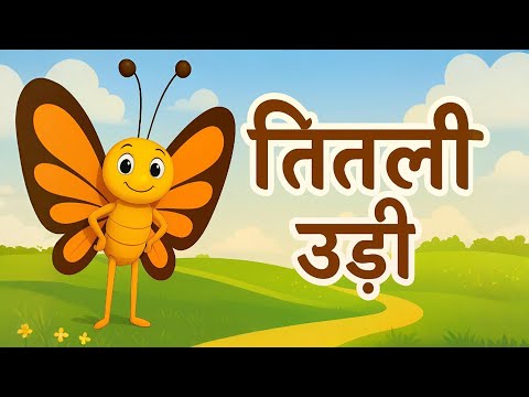 Titli Udi Bus Me Chadhi - तितली उड़ी | Hindi Rhymes For Childrens | Nursery Rhyme Cartoon Rhymes