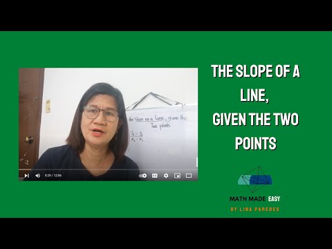 The Slope of a Line, Given the Two Points | Grade 8 Module | Math Made Easy