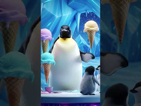 Penguin’s Flying Ice Cream Parlor! 🍦🐧✨ #Shorts