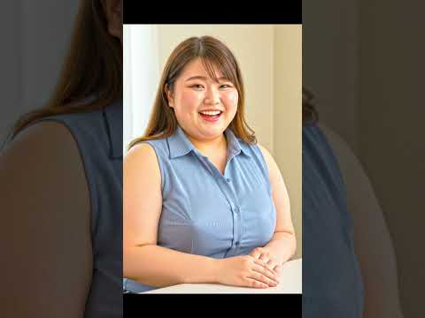 【ノーブラ散歩】AIぽっちゃり美女 office lady編