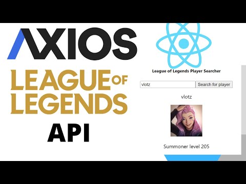 Creating a League of Legends Player Searcher using React / Axios (League of Legends API)