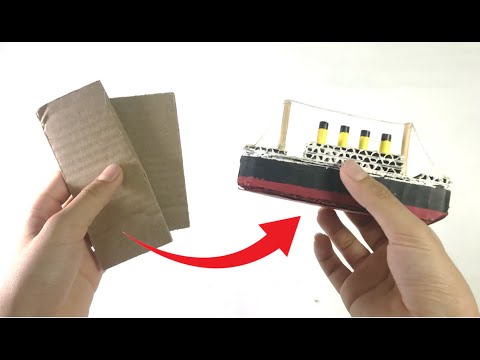 How To Make DIY Mini Cardboard Titanic! 🚢