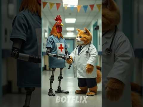 Funny Animal Story: Hen Gets a New Leg & Starts a Weird Business!
