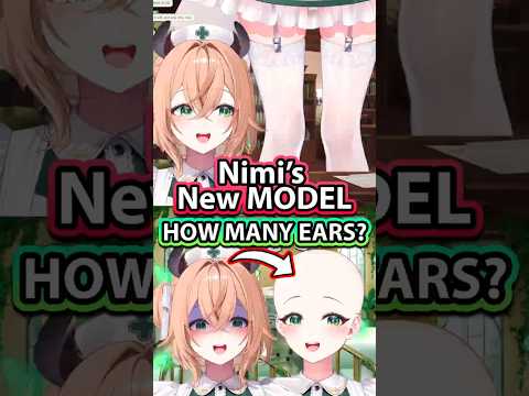 Nimi's New Model is Just So Cute and Bald! [Nimi Nightmare Maid Mint] #vtuber #vtuberclips