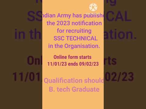 Indian army SSC Technical (Men/Women) Recruitment 2023 | Engineering Graduate Jobs | Lieutenant jobs