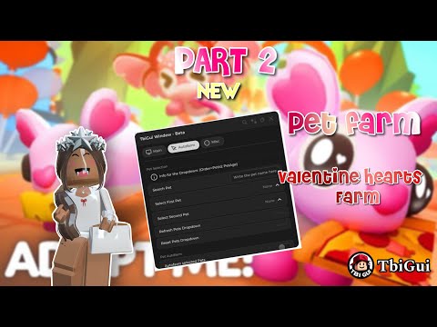 Roblox adopt me part 2 valentine update hearts farm + pet farm script | Age potion farm | auto hatch