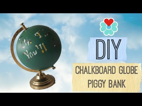 〖Jewelbits〗DIY Chalkboard Globe Piggy Bank