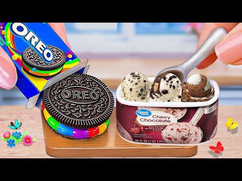 Yummy Mini OREO vs Cherry Chocolate Ice Cream 🍦 Perfect Mini Summer Dessert ✨