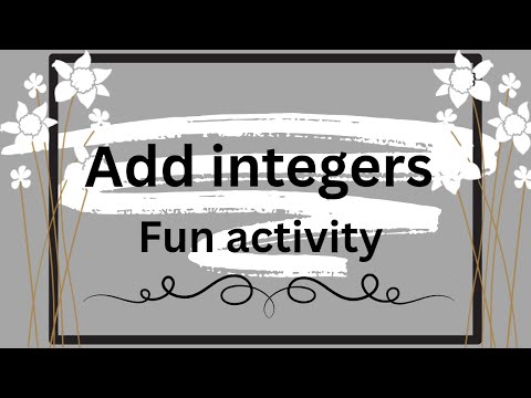 Add integers by fun activity| how to add integers maths climber