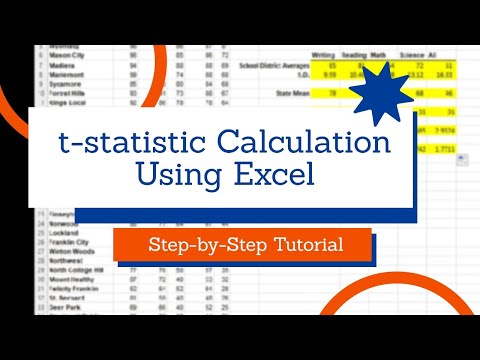 t-statistic Calculation Using Excel - Step-by-step Tutorial