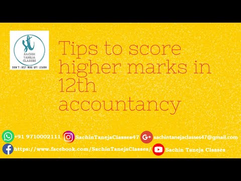 Tips to score higher marks in CBSE 12th Accountancy