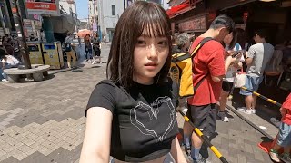 【ノーブラ散歩】繁華街を歩いたら人が多すぎて…