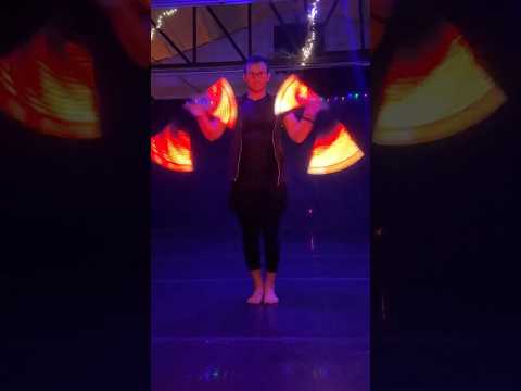 Secret Fire mode. Vision Chucks. #flowarts #dance #nunchaku #spin #martialarts #freestylenunchaku