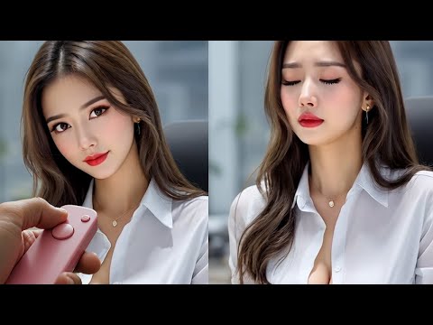 【4K】ピンクのスイッチを押された美女の反応集【AI】