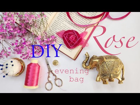 From Drab to Fab: Embroidery, Ribbon Roses on Your Evening Bag.Step-by-Step  DIY Part 2