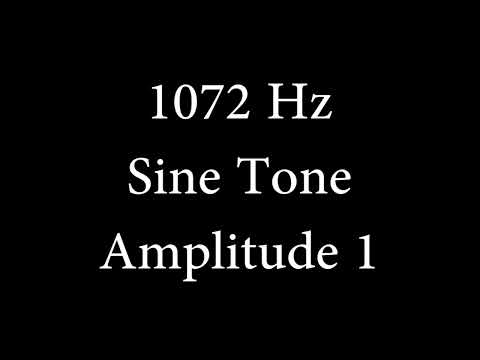 1072 Hz Sine Tone Amplitude 1