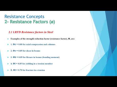 Resistance and resistance factor in LRFD  شرح الكود المصرى للأحمال ECP 201  Ch 2  Lecture 4