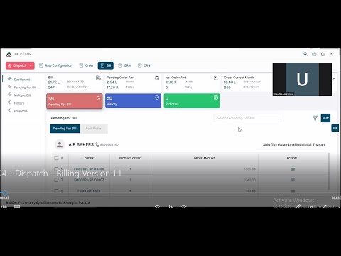 BETs ERP | 28 - Billing / Invoice Creation | Dispatch