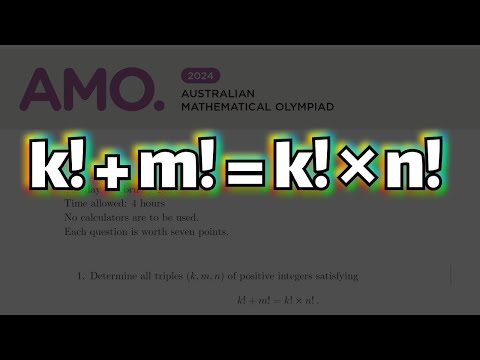 Nice Factorial Equation - Can You Solve It?