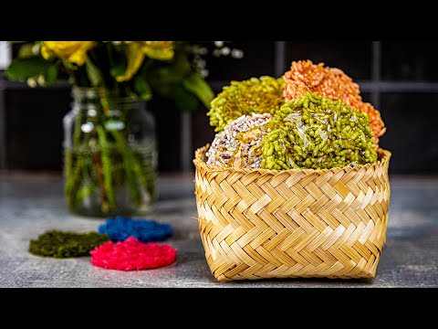 Sticky Rice Crackers FROM SCRATCH | สูตรข้าวแต๋นหลากสีหลายรส หอม กรอบอร่อย  เก็บได้นาน | OOH Kitchen