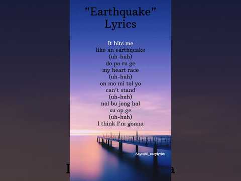 JISOO-"Earthquake" Song Lyrics #shorts #ytshorts #blackpink