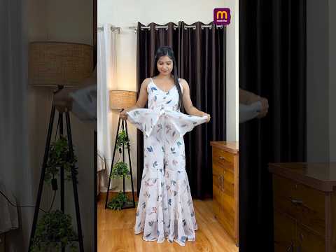 😱Unboxing White🤍 Printed Dress | MEESHO #dressoftheday #getthelook #unboxing #meeshodress #latest