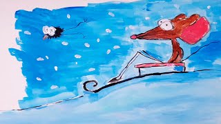 Acrilic Painting  🎨 MOUSE#2 🎨| How to Draw | Magic Paintings | Relaxing Music