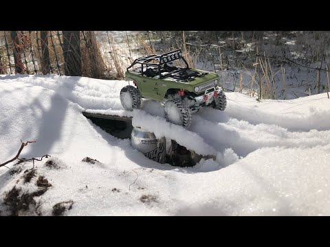 Axial scx24 deadbolt in snow (updated track)