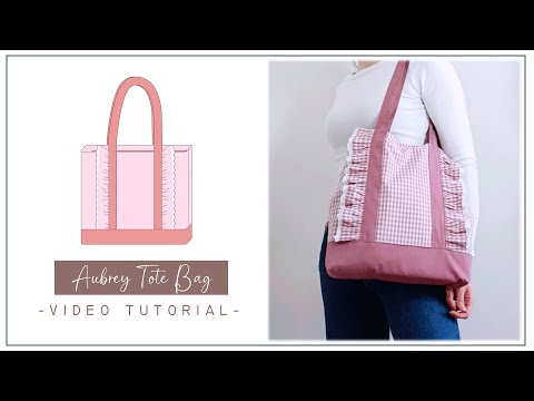 How to Sew the Aubrey Ruffle Tote Bag | DIY Canvas Tote Bag Tutorial & Sewing Pattern ✂️🧵
