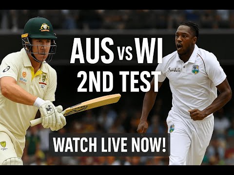 AUS vs WI 2nd Test 2025 Live | Day 3 Session 1 | Australia vs West Indies Live Cricket Today