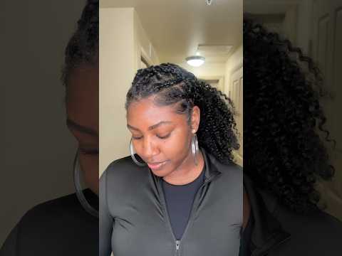 Half braids half curly hair #crochetbraids #protectivestyles #summerhairstyles #sensationnelhairruwa