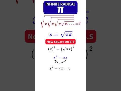 Boost Your Maths Skills! | infinite Radical Of Pi | #maths #quiz #braintestsolution