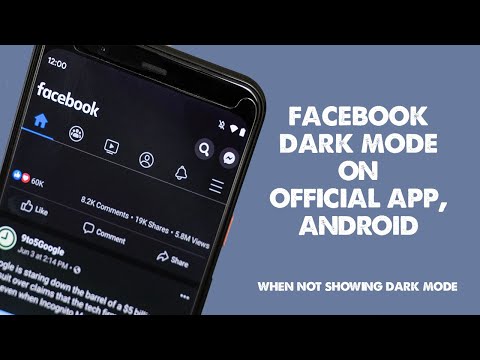 Facebook Dark mode in Android (Official App)  when not show dark mode