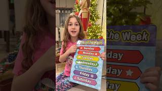 Sierra teaches Rhia the days of the week- learning for kids #shorts