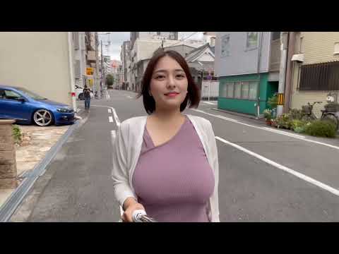 【ノーブラ・LカップOL】お休みの日にノーブラでお散歩しちゃいました…。