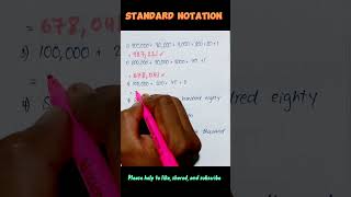 How to write number in standard notation #numbers #standards #notation #maths #learning #subscribe