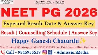 NEET PG 2026 | Result Date | Answer Key | Counselling Schedule | Response Sheet | Latest News