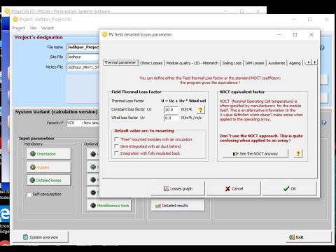 SOLAR PVSYST TRAINING PART-7 (USE EARPHONE FOR CLEAR VOICE)