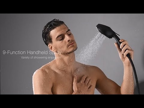 Starbath 16 Function Shower System Knob Button, Rich Water Outlet Modes Make Shower Fun