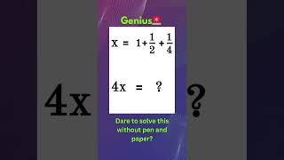 Only few can solve this without using pen and paper | #maths #mathchallenge #trickymaths