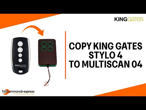 How to Copy a KING GATES STYLO 4 Remote to a MULTI SCAN 04 Cloning Remote