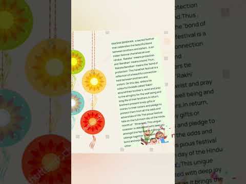 paragraph on rakshabandhan,rakhi festival#favourite festival