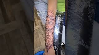 ornamental tattoo mandala flower woman tattoo fineline tattoo
