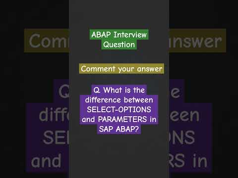 ABAP INTERVIEW QUESTION #sapabap #abap #hana #sapconsultant #erp
