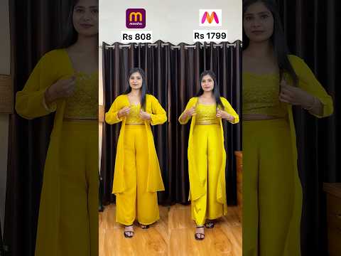 MEESHO VS MYNTRA | Which one you Prefer…? #myntravsmeesho #haldioutfit #haldi #weddingdress