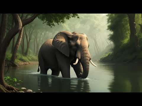 The Elephant's Water Fun | Sleep Story for Kids | Story Time | Sleep Music