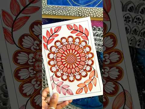 Shades of Red Mandala Art ❤️ #mandalaart #mandaladrawing #youtubeshorts #mandalaartforbeginners