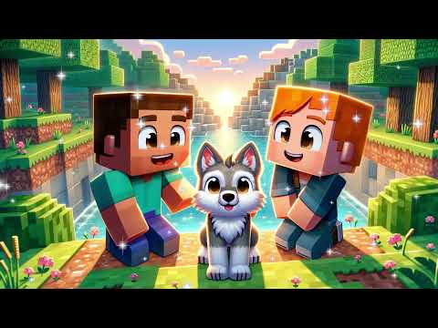 Minecraft Sleep Story For Kids - Steve and Alex Rescue Wolfie the Wolf Cub