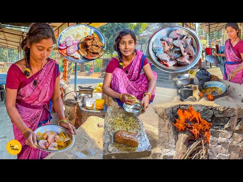 Jharkhandi Didi Selling Chulhe Wali Desi Machali Chawal In Ranchi Rs 200/- Only l Ranchi Street Food